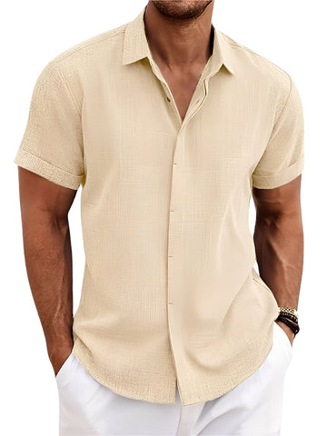 Caelum - Camisa de manga corta sencilla para hombres