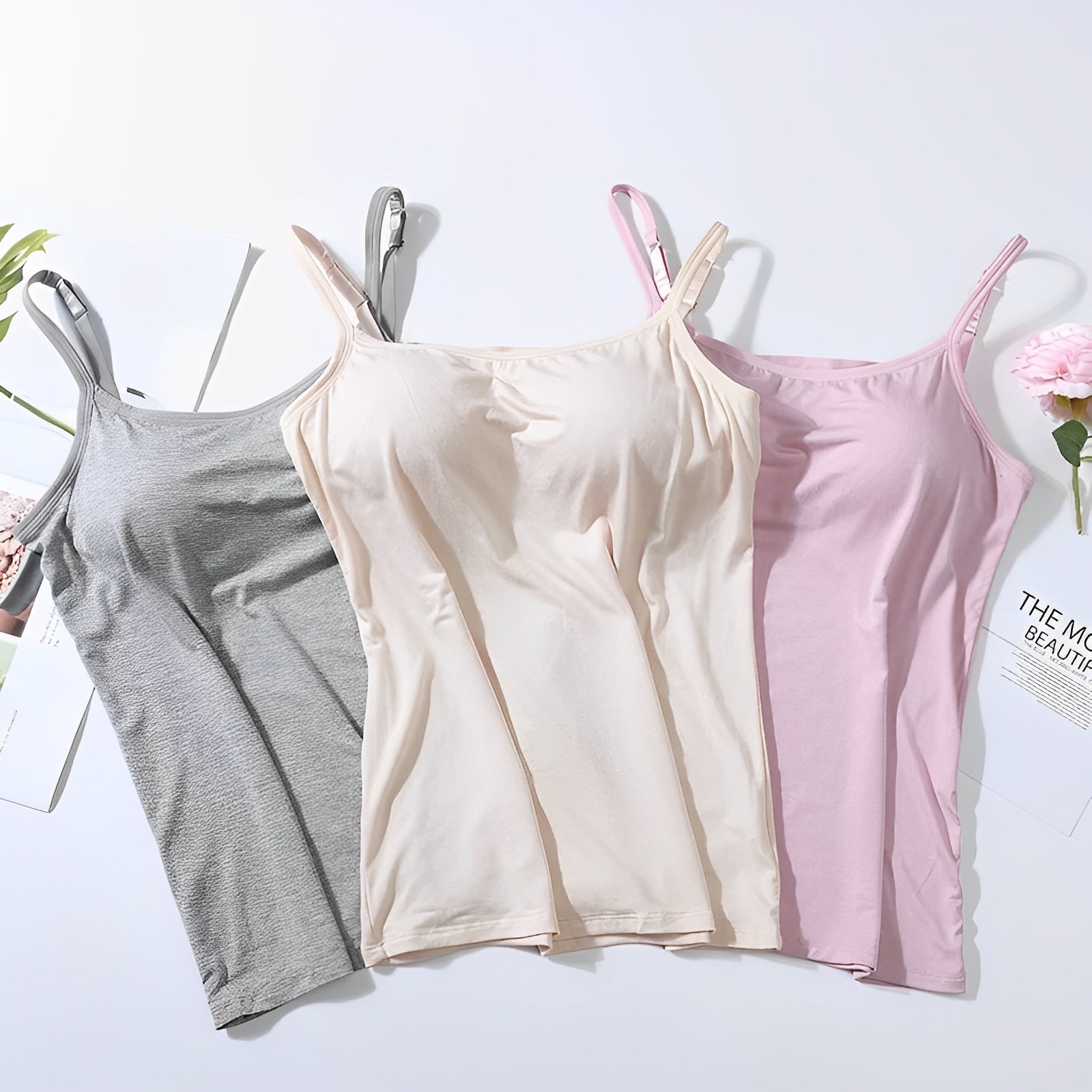 Elfrieda - Top ligero y cómodo con sujetador para mujeres
