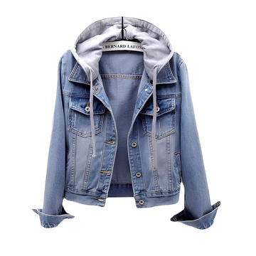 Karolyn - Bonita chaqueta de mezclilla con capucha para mujeres