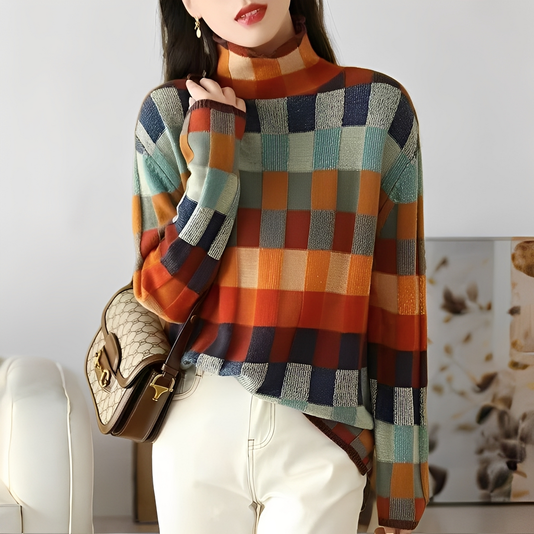 Jacklyn - Jersey de cachemira colorido y casual para mujeres