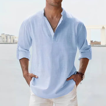 Brannon - Camisa de verano de hombre con manga larga