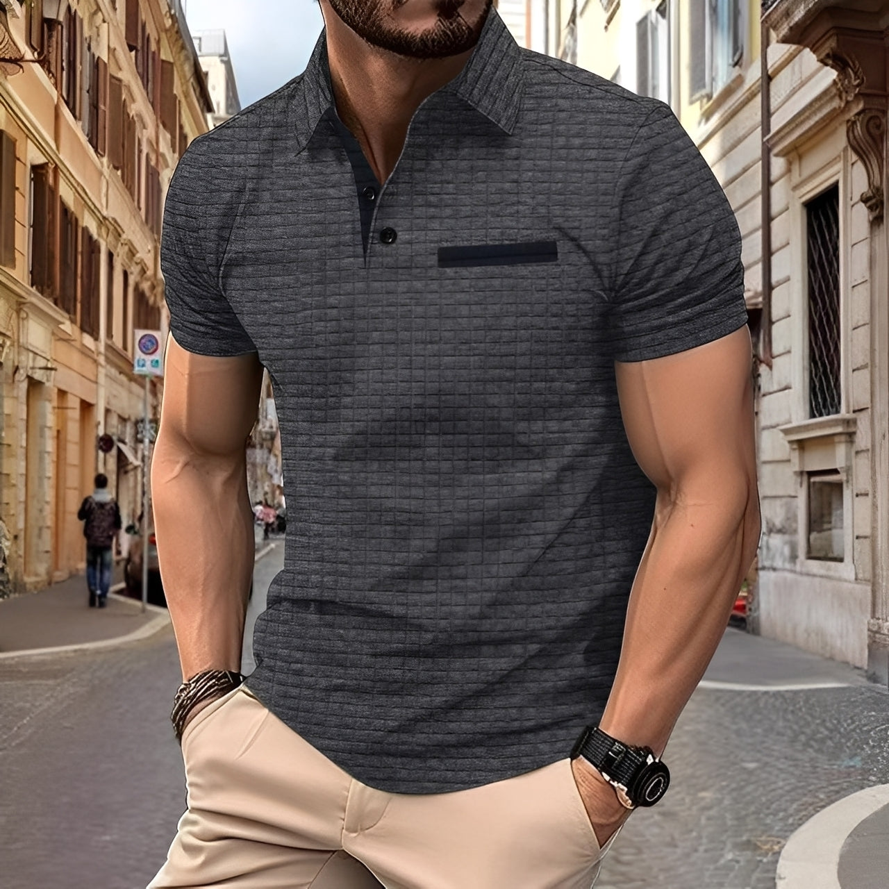 Benson - Polo Elegante Slim-Fit para Hombre
