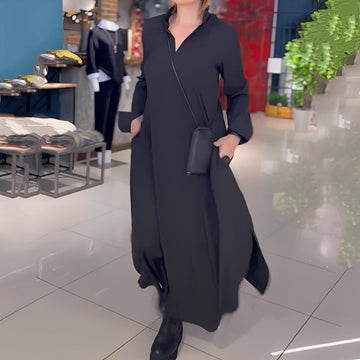 Hélène - Vestido holgado con abertura lateral para mujeres