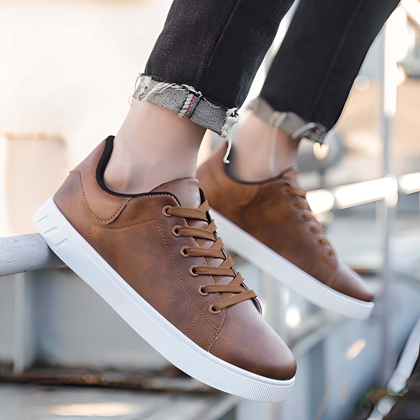 Jerome - Elegantes zapatos de cuero planos para hombres