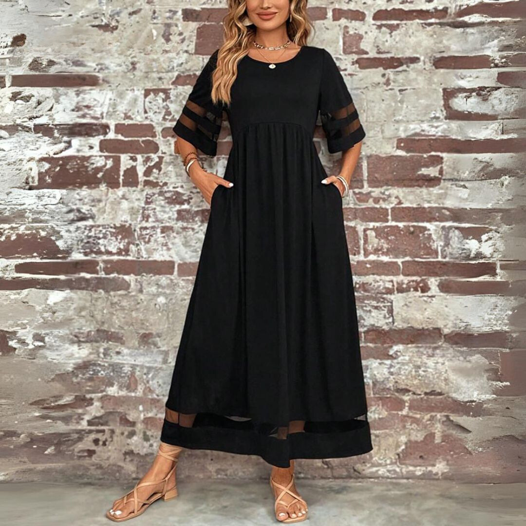 Amanda - Vestido elegante favorecedor, control de abdomen, para mujer