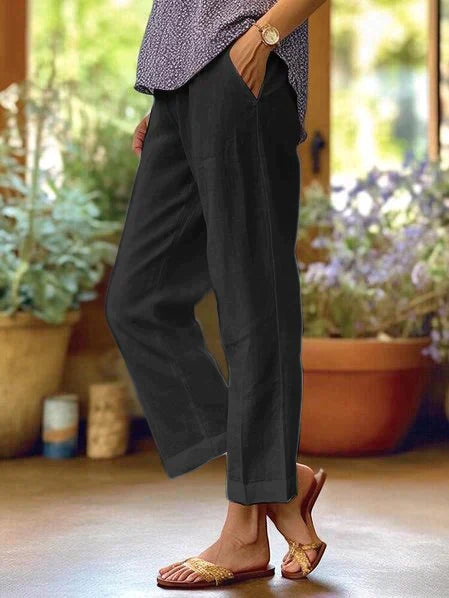 Oona - pantalones de verano de lino para mujer