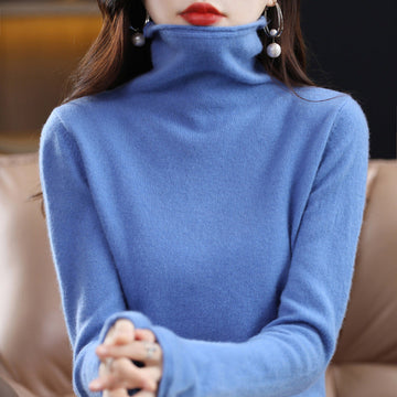 Ethelinda - Elegante Suéter de Cuello Alto para Mujer