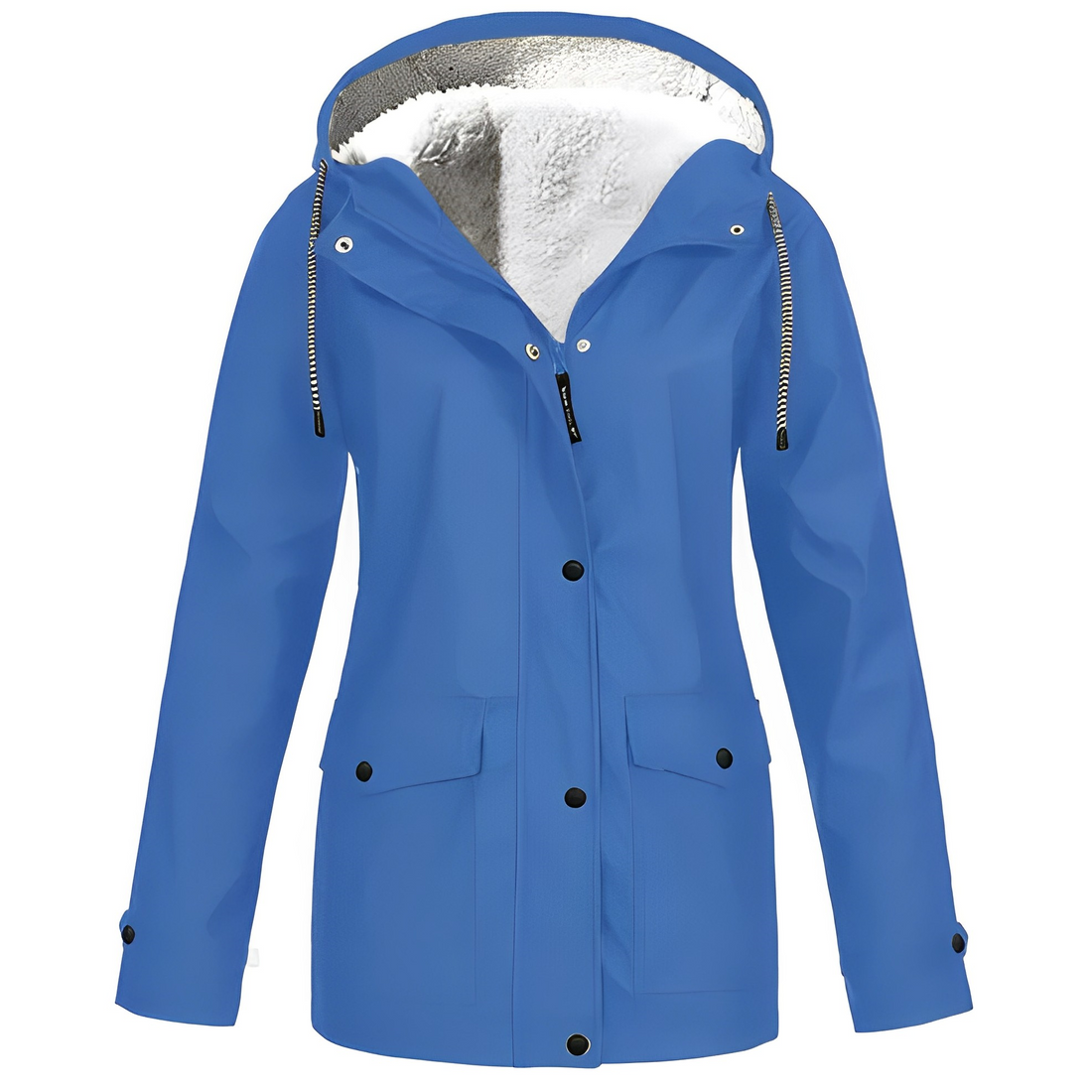 Sherlyn - Abrigo con capucha para exterior con forro polar para mujeres