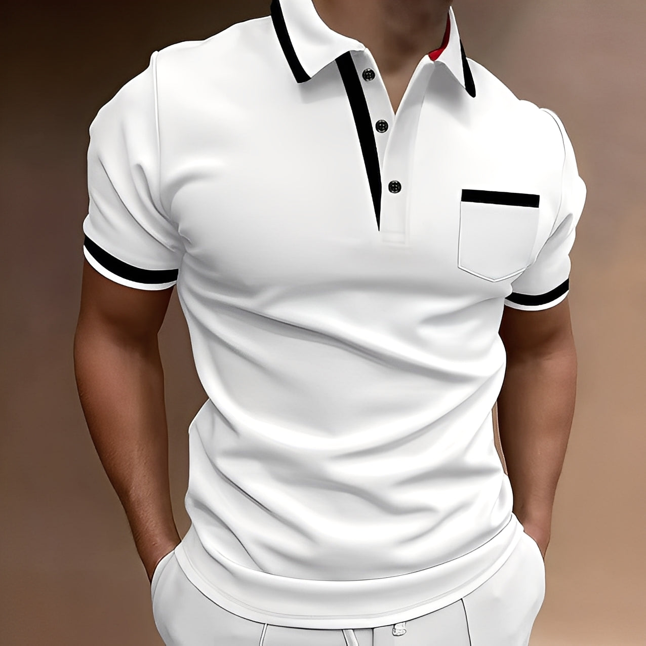 Alijah - Camiseta ajustada y elegante para hombre