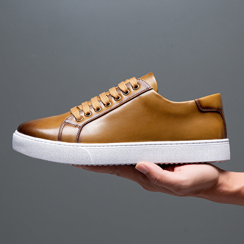 Deven - Zapatillas de Cuero Clásicas para Hombres