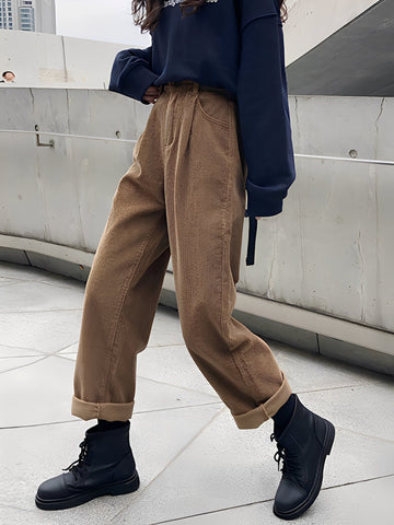 Shelbie - Pantalones de pana de mujer con pierna ancha