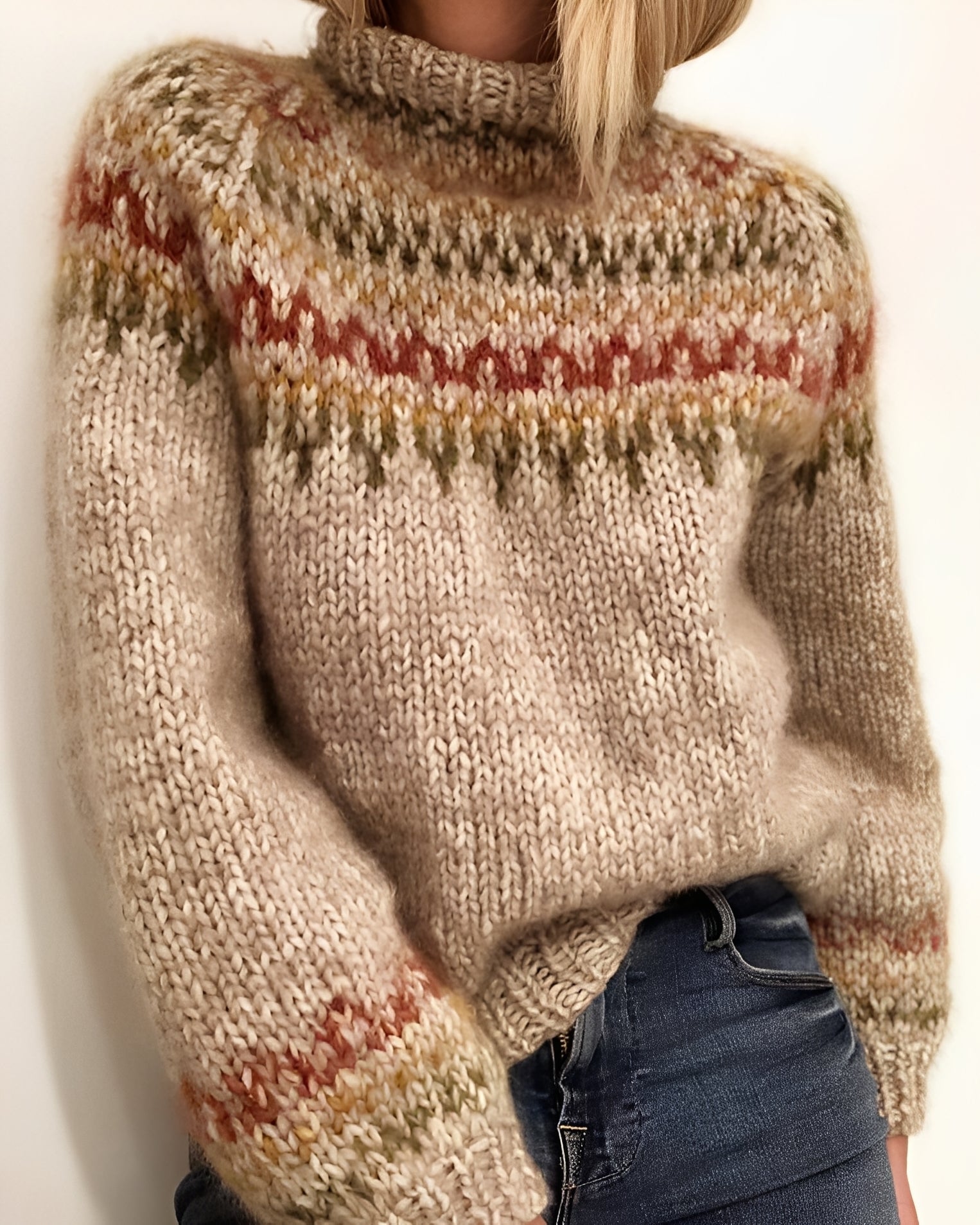Gemma - Suéter elegante con cuello alto para mujer