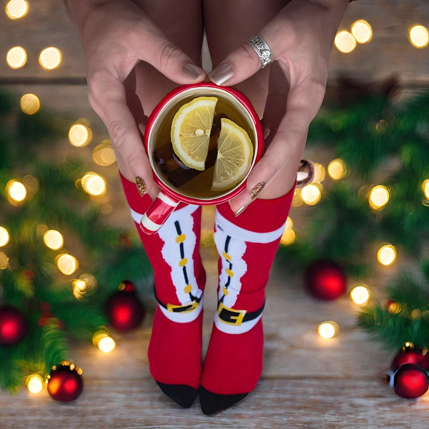 Rowena - Elegantes Calcetines Navideños para Todos