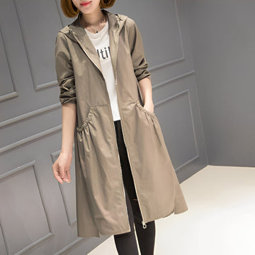 Margarette - Chaqueta impermeable elegante con capucha para mujeres