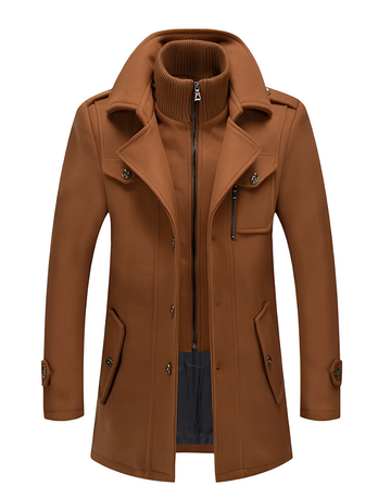 Gareth - Elegante gabardina de dos capas para hombres