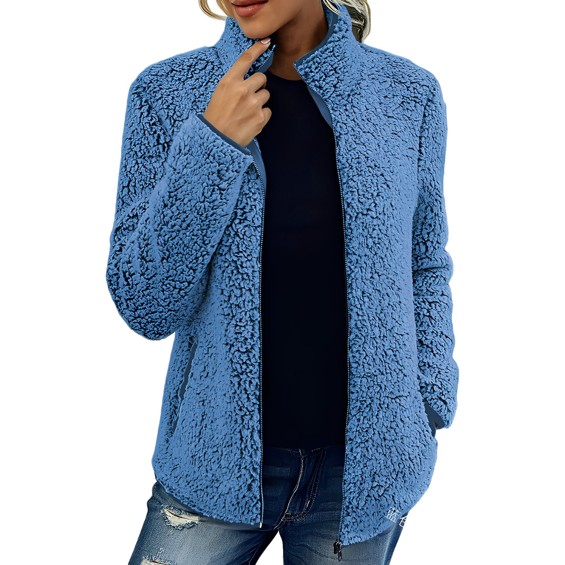 Alethea - Sofisticado abrigo de polar para mujer
