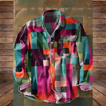 Gontran - Camisa de vestir para hombre con bolsillo funcional