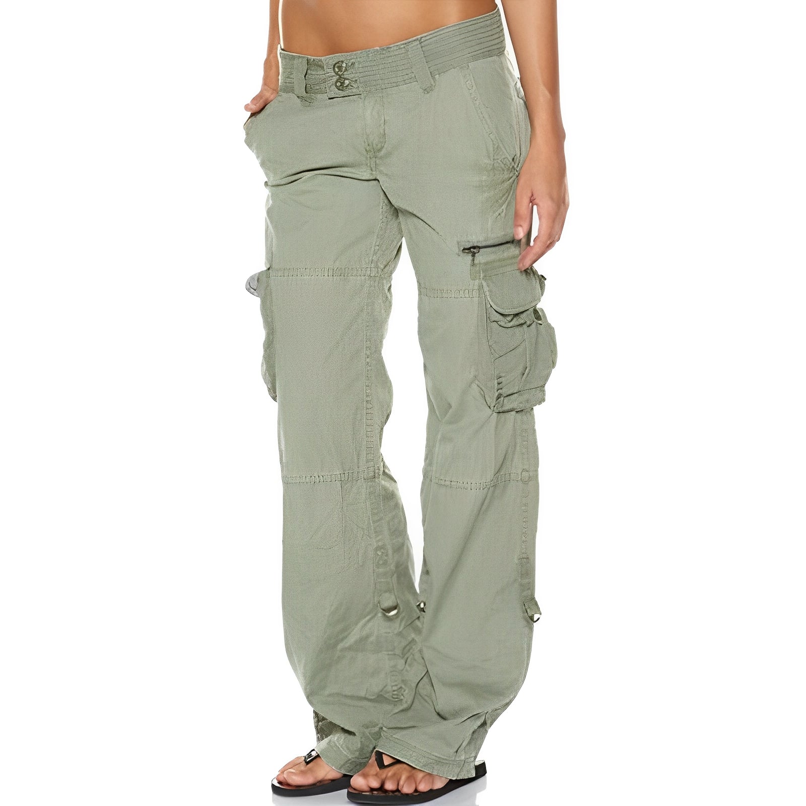 Aubrey - Pantalón Cargo Cómodo con Cintura Elástica para Mujer