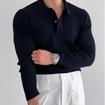 Raphael - Camisa de hombre de manga larga con cuello