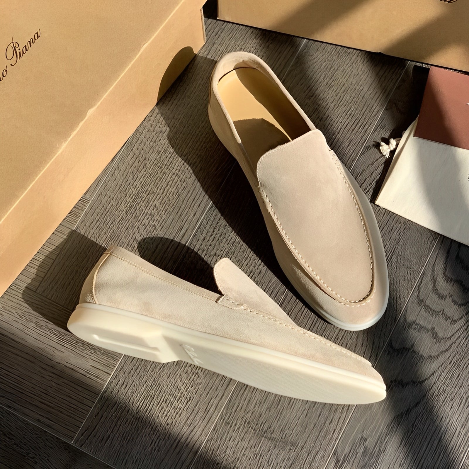 Dominick - Zapatos mocasines de gamuza para hombres