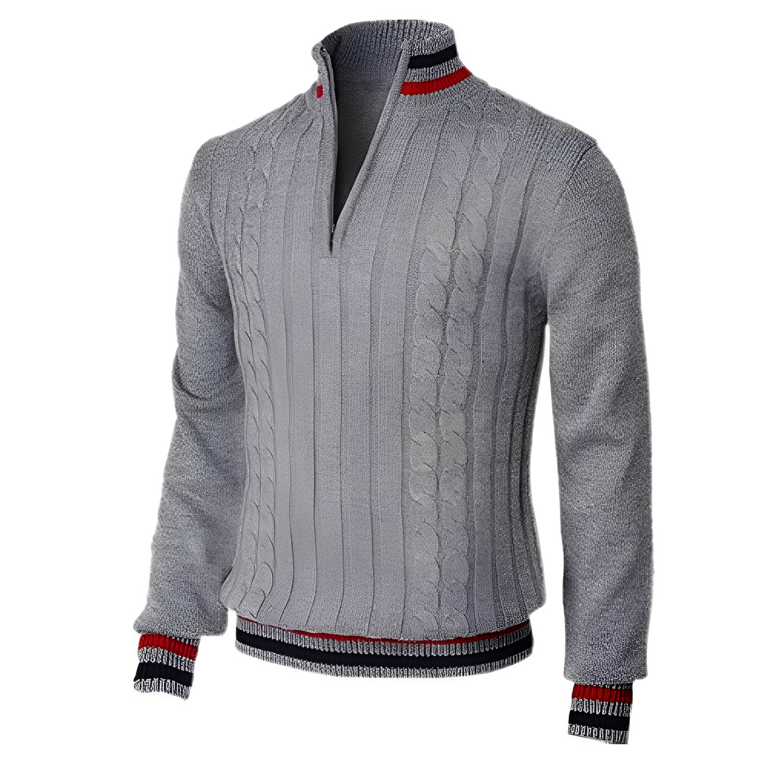 Zavier - Suéter moderno con cuello alto para hombres