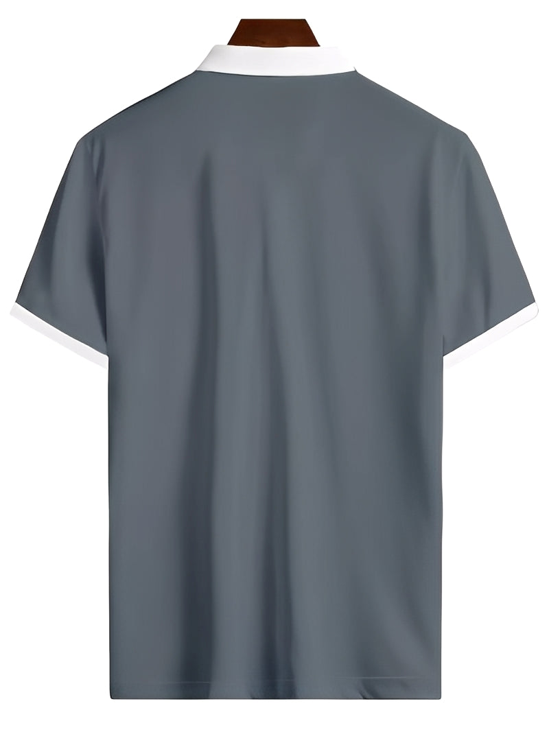 Winton - Camisa casual con cierre para hombres