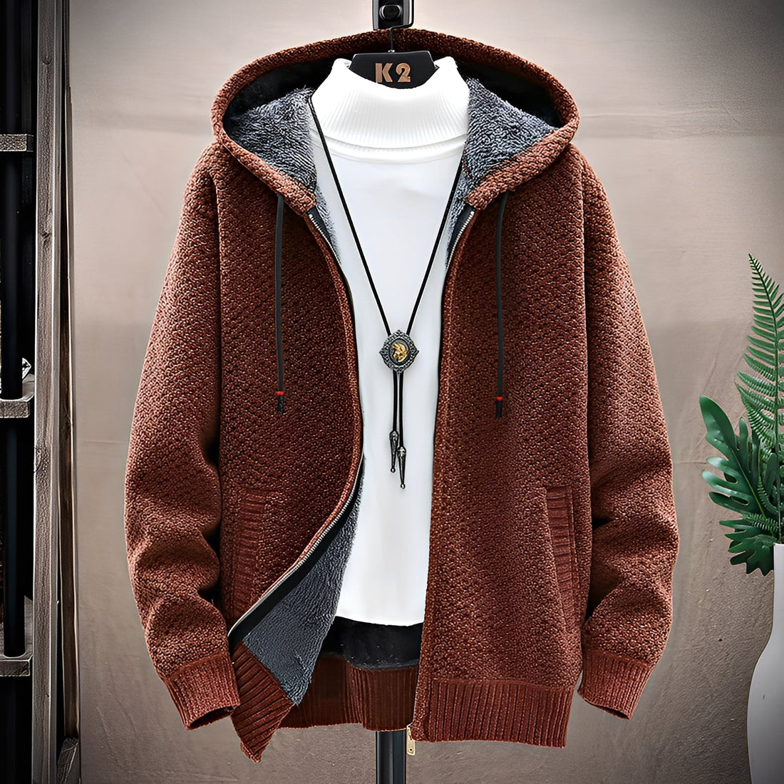 Roni - Suéter Moderno con Forro de Felpa para Hombres