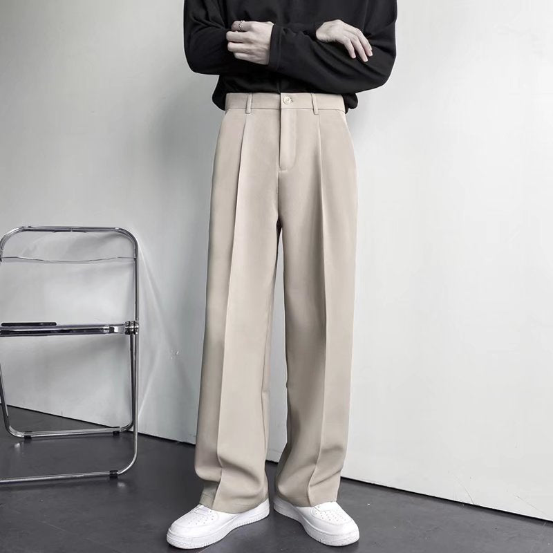 Caleb - Pantalón elegante, corte flojo y recto para hombres