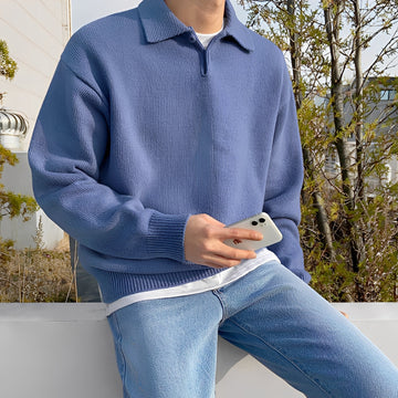 Bernard - polo de tejido de manga larga para hombres