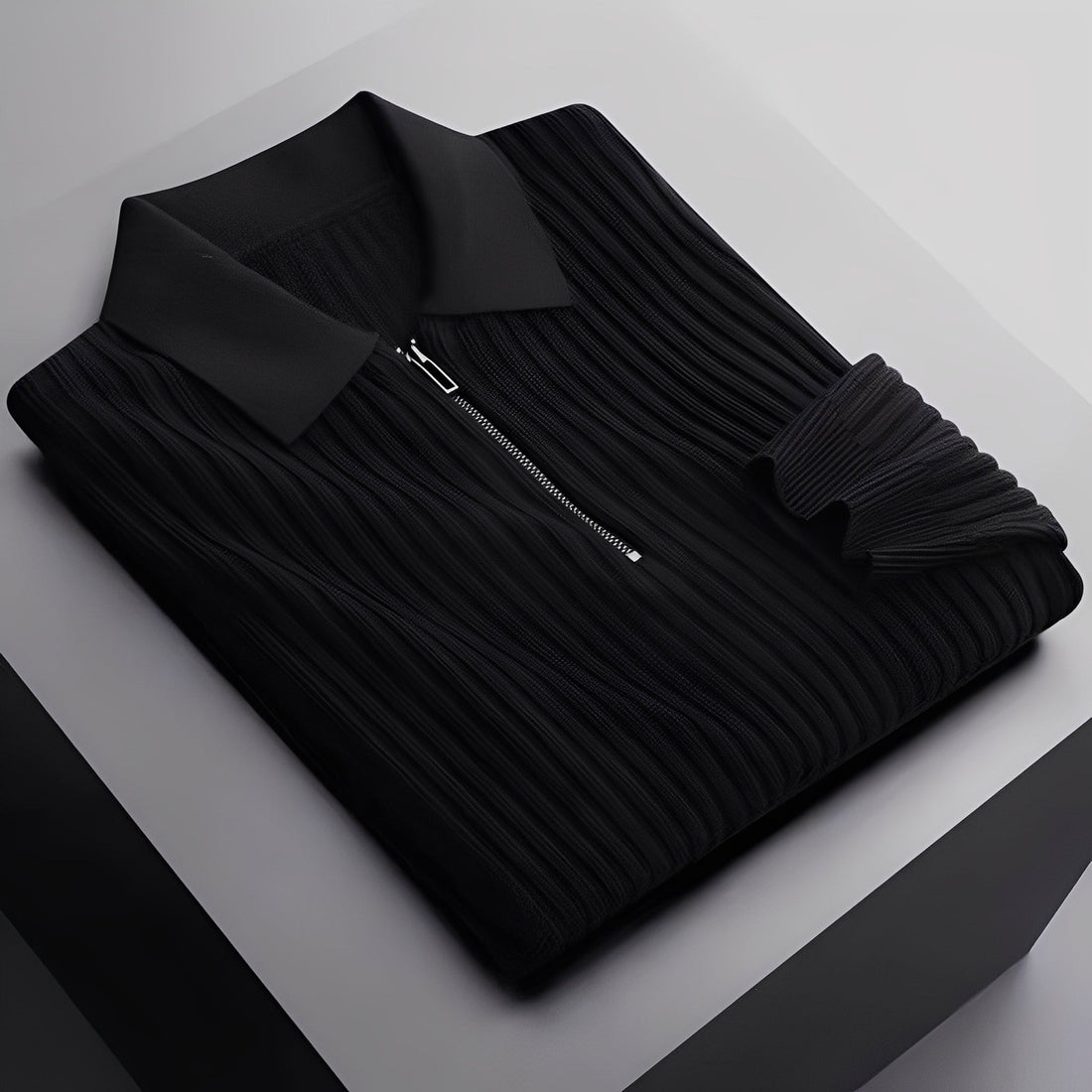 Darius - Suéter de polo elegante a rayas para hombres