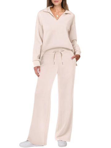 Justina - Set casual de suéter y pantalones para mujeres