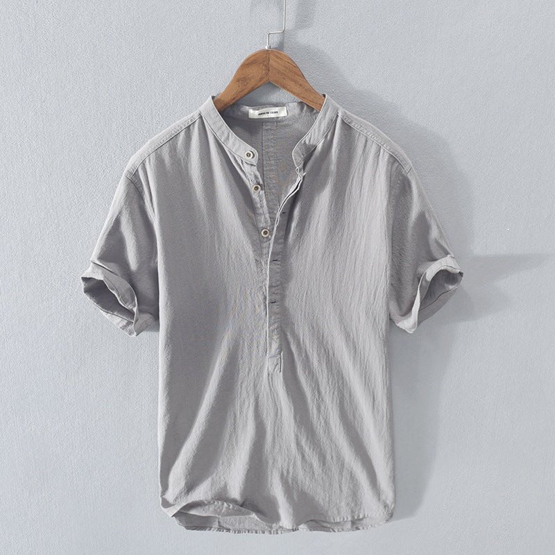 Ismael - Camisa de lino casual con manga corta