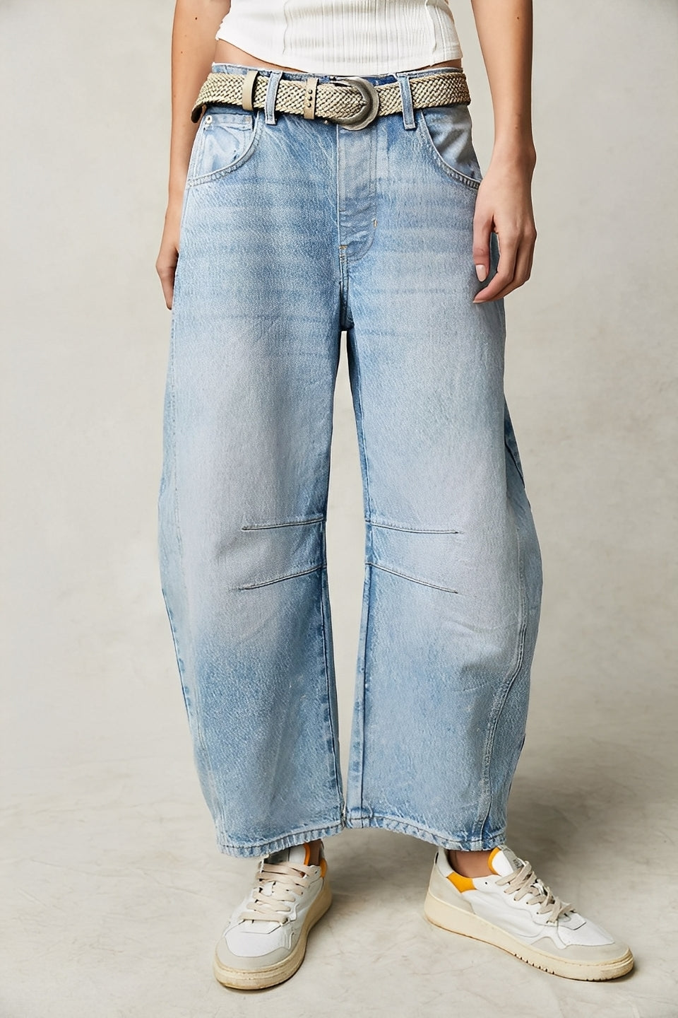 Adrienne - Pantalones Vaqueros Anchos Clásicos para Mujeres