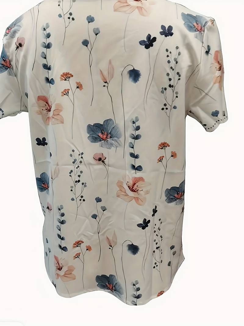Karina - Blusa con estampado floral elegancia primaveral