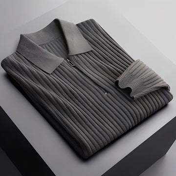 Darius - Suéter de polo elegante a rayas para hombres