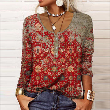 Hilde - Elegante Suéter con Diseño Azteca