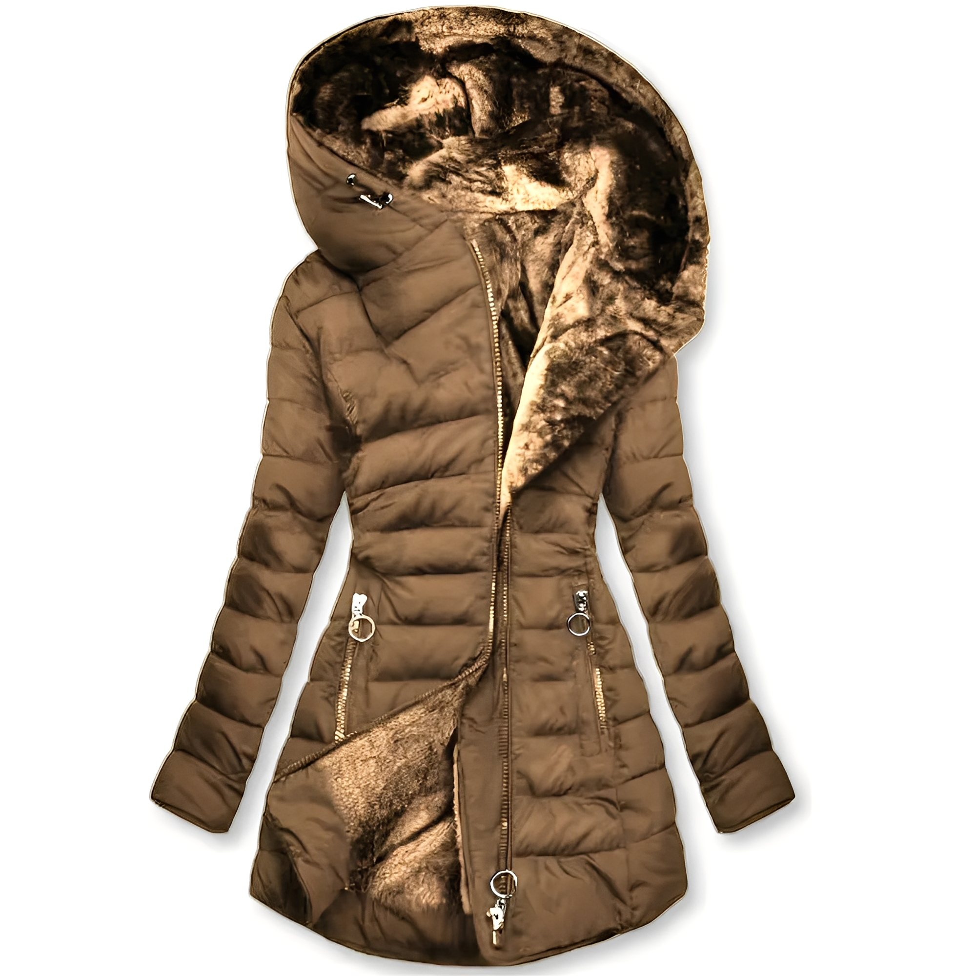 Jasmine - Moderna chaqueta de invierno con capucha para mujeres