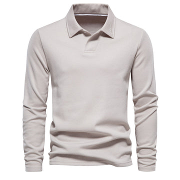 Elvin - Polo de manga larga para hombres, casual y formal