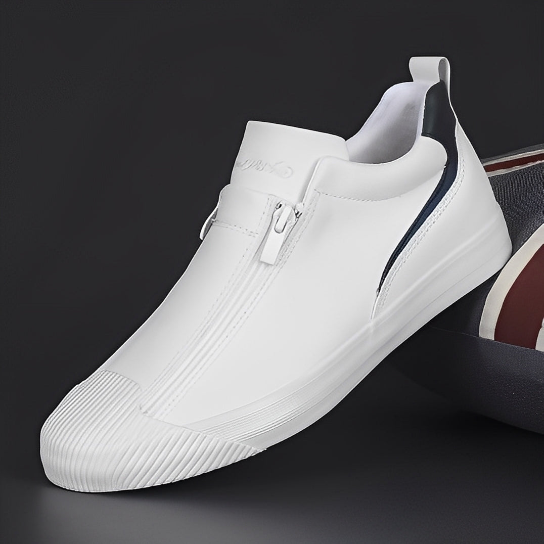 Jerred - Zapatos de Cuero Modernos con Cremallera para Hombre