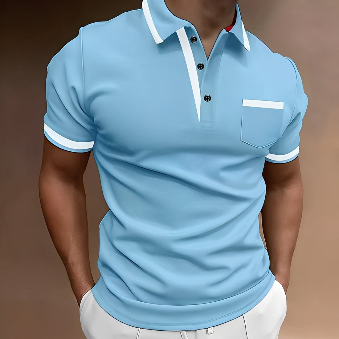 Alijah - Camiseta ajustada y elegante para hombre