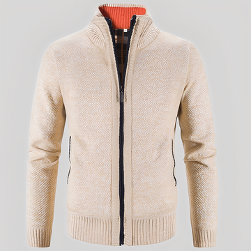 Kelvin - Chaqueta de Punto Básica con Cremallera para Hombres