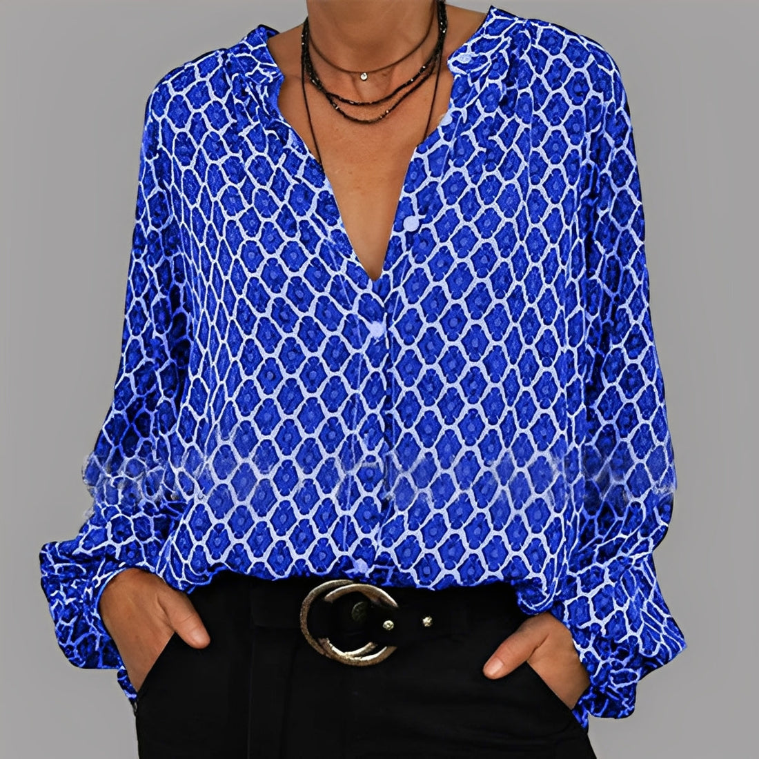 Angelle - Blusa casual suelta para mujeres