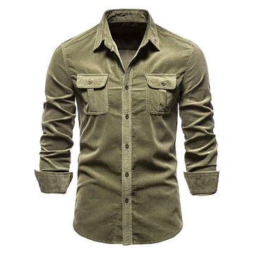 Rowen - Camisa simple con bolsillos para hombres