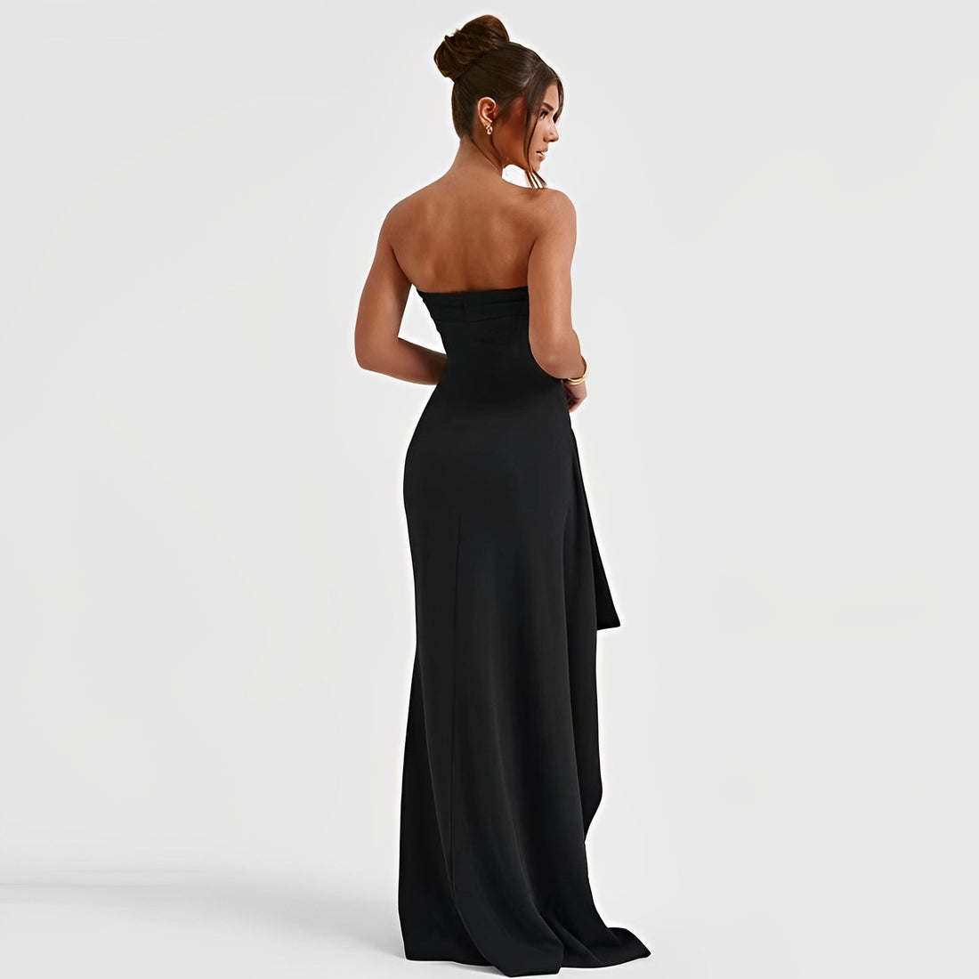 Aubree - Vestido elegante sin espalda con abertura para mujeres