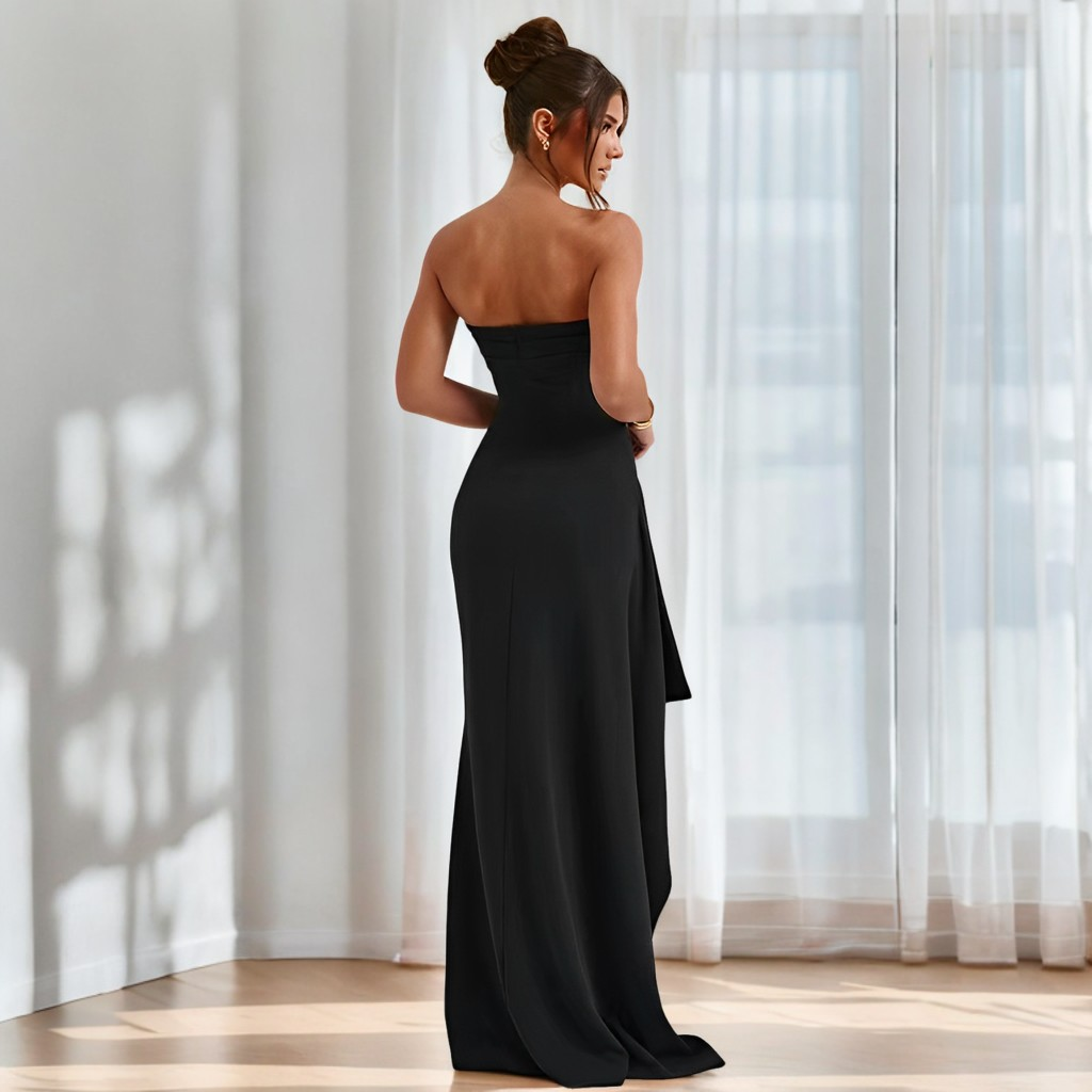 Camille - Maxivestido elegante sin tirantes para mujeres