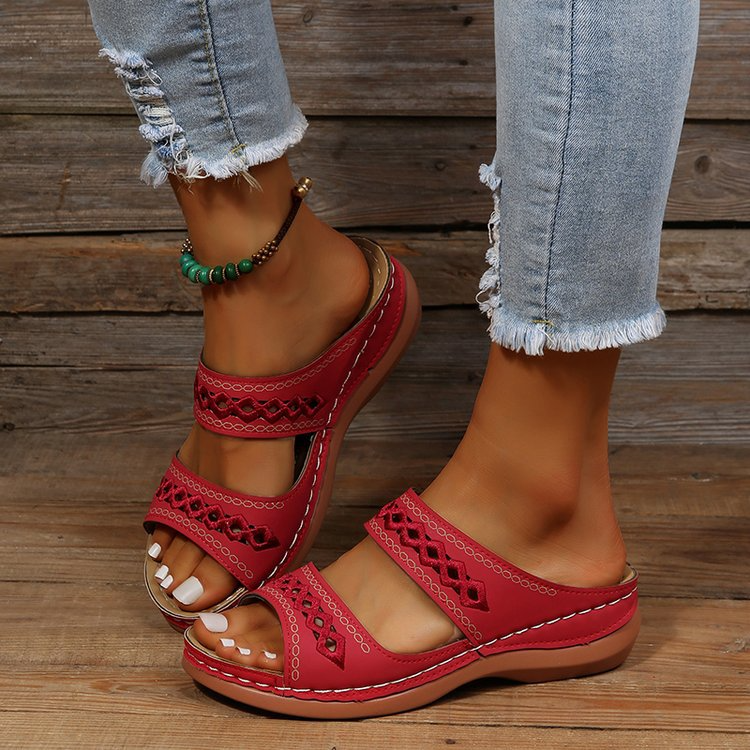 Felicia - Sandalias planas modernas y cómodas para mujer