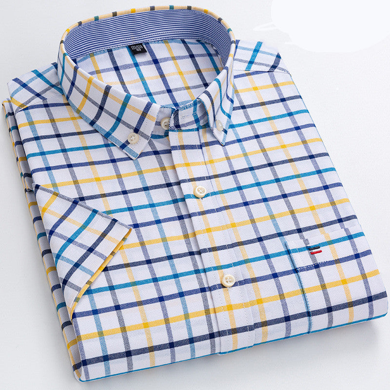 Desmond - Camisa cómoda y sencilla con bolsillo en el pecho para hombres
