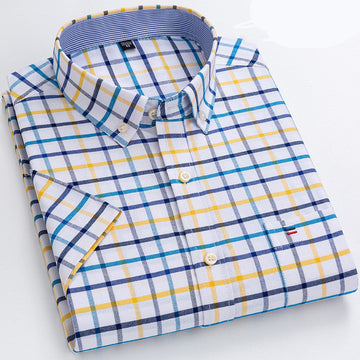 Desmond - Camisa cómoda y sencilla con bolsillo en el pecho para hombres