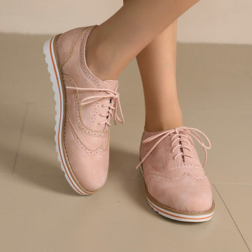 Gemma - Zapatos Tipo Derby Casual de Gamuza para Mujer