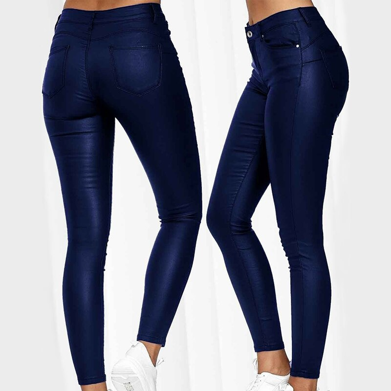 Dina – Pantalones de Cuero Elasticados